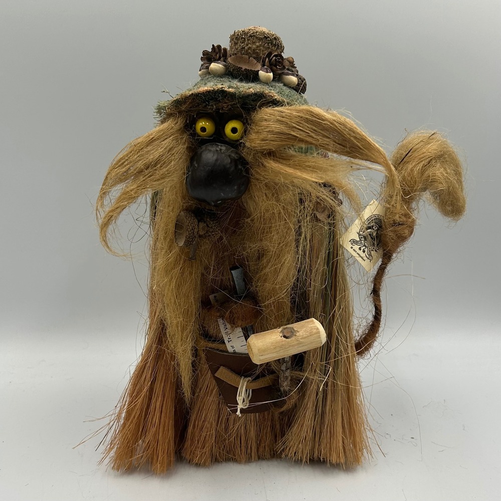 Ken‎ Arensbak 11" Fix it Troll 5 Arts Studio Folk Art Crosby TN Signed w Tag EUC